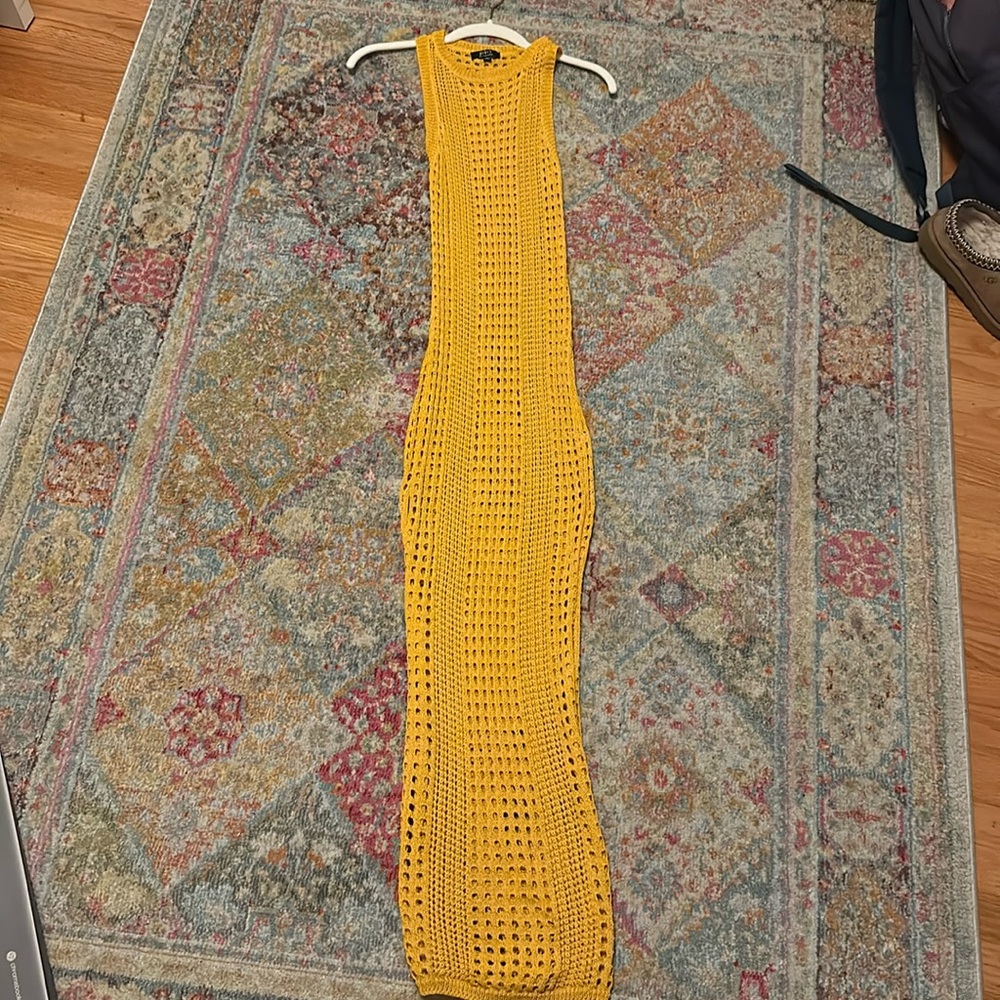 Small Yellow Knit Body-con Dress